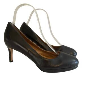 Corso Como Lara Pumps Womens 6.5M Black Leather Stiletto Heel Work Career Office